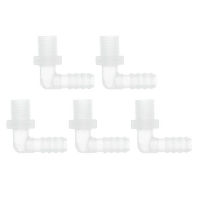 5 Stück Kunststoff Schlauchverschraubung 5/16'' Stecker G1/4 Npt Bogen Adapter Stacheldraht