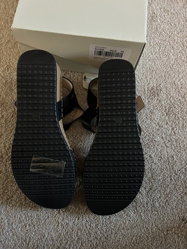 NIB NWT NEW Jeossy Black Wedge Platform Comfortable Sandal Sz. 9 - Picture 5 of 7