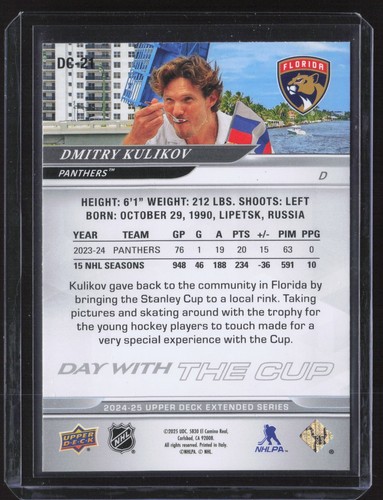 Dmitry Kulikov 2024-25 Serie Extendida Día Con La Copa #DC-21 Florida Panthers - Imagen 2 de 2