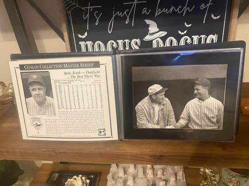 Conlon Collection color masters set of 8X10 photos W/binder Babe Ruth Ty Cobb #d - Picture 4 of 13