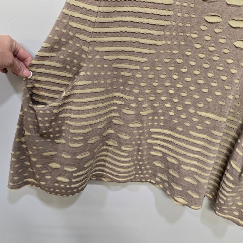 IC by Connie K Tunika Top Medium hellbraun strukturiert Wasserfallausschnitt künstlerisch Lagenlook Taschen - Bild 4 von 7