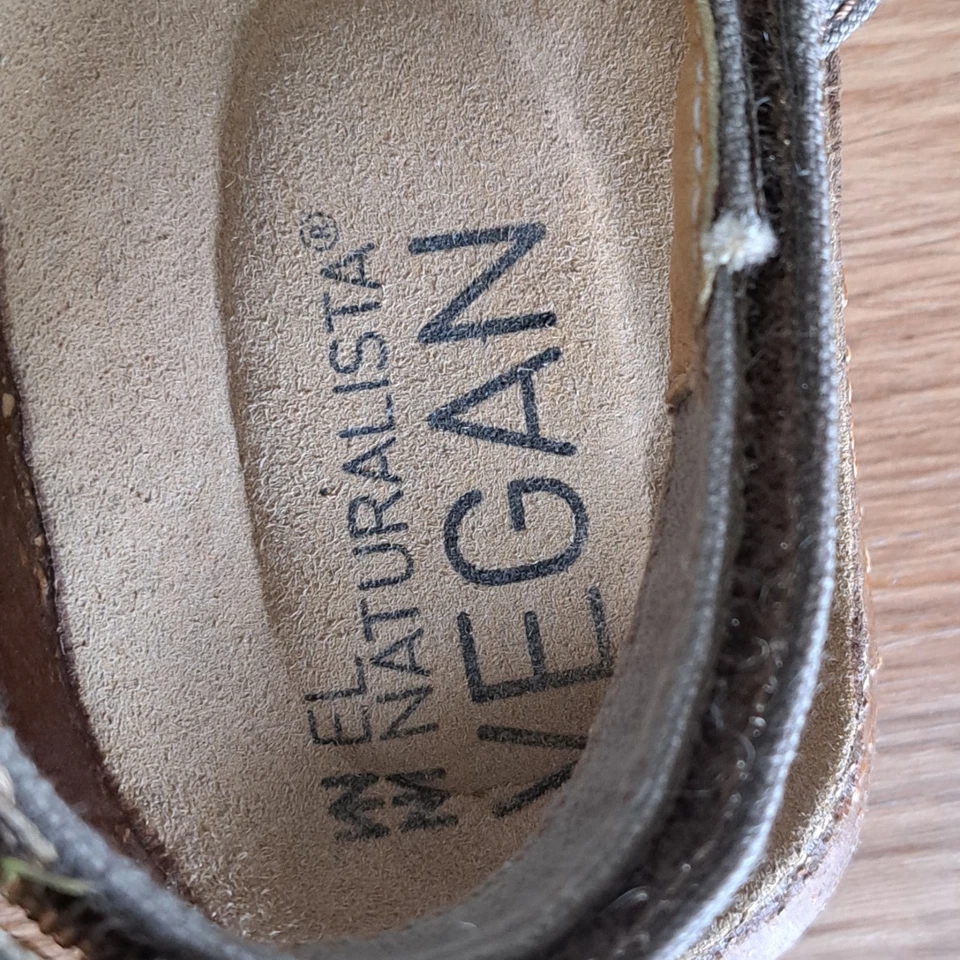 Sandalias veganas El Naturalista Wakataua para mujer 39 grises de gamuza texturizada Foto 4 de 4