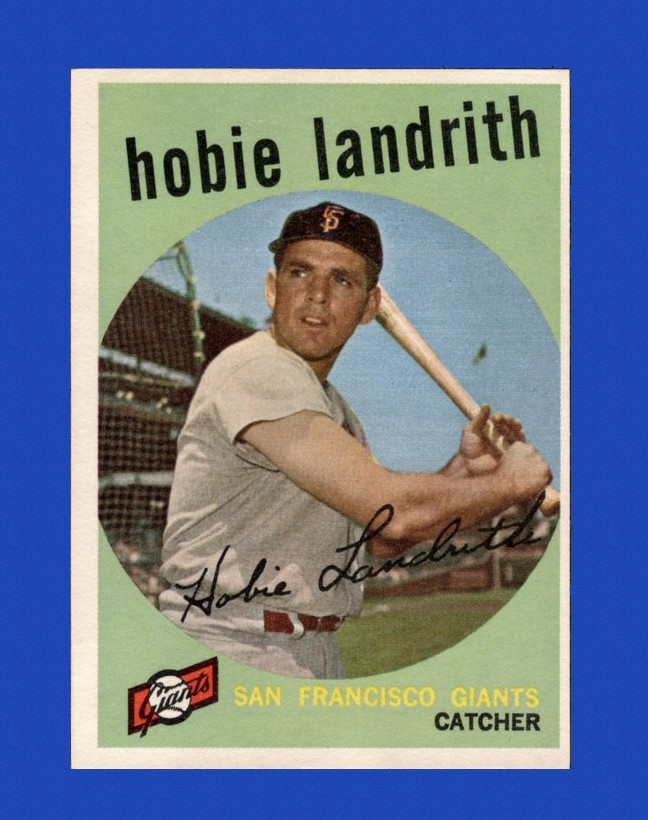 1959 Topps Set-Break #422 Hobie Landrith EX-EXMINT *GMCARDS*