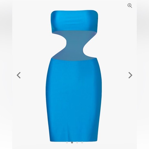 BAOBAB Collection Mambo Asymmetric Cut Out Mini Dress Azulado Blue Large New - Picture 3 of 13
