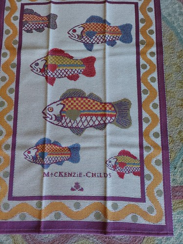 Mackenzie-Childs Go Fish Dish Towel  - Picture 7 of 16
