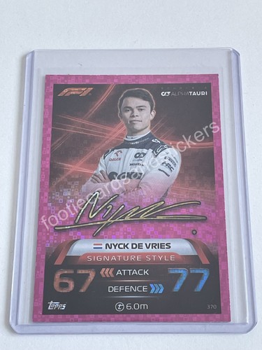 F1 Turbo Attax 2023 PINK PARALLEL SIGNATURE STYLE - Pick Your Card - Topps 🇮🇳 - Picture 17 of 19