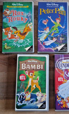 Lot de 5 cassettes vidéo Walt Disney Les Aristochats, Cendrillon, Bambi, Rox et