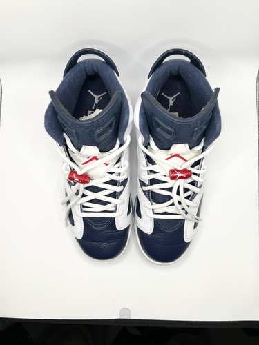 Zapatillas Air Jordan 6 Retro GS 6Y 'Olympic' 2024 Midnight Azul Marino Blanco 384665-164 - Imagen 5 de 13