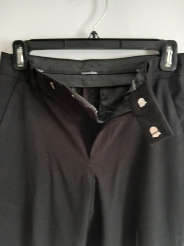 Girls Calvin Klein Black Dress Pant Sz12 Flat Front Pockets - Picture 3 of 12