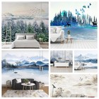 3D Forest Mountain River Self-adhesive Wallpaper Removable Wallpaper Wall Mural
