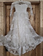 VTG Miniature Bridesmaid Wedding Dress Costume Communion Confirmation Dress 50s