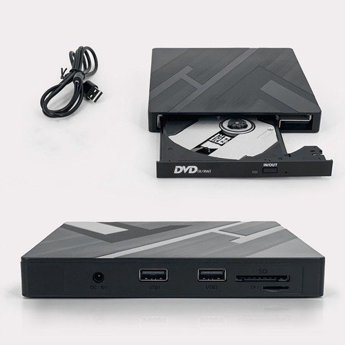 Lecteur CD/DVD Externe 5 en 1 USB 3.0 Type-C Lecteur Graveur CD/DVD +/-RW a1697 - Afbeelding 9 van 10
