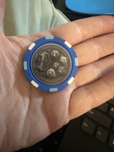 Bullion Bear Chat Sammlerstück Poker Chip | Stapeln Sound Geld