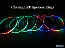 6PCS 6.5" RGB Chasing LED Speaker Lights for Car Truck Marine LED Audio Systems
