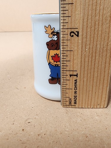 Bullwinkle Beer Stein Style Shot Glass Ceramic Gold Trim 2.25" - Picture 10 of 10