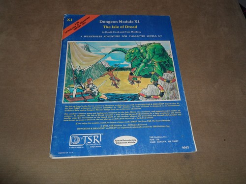 Dungeons & Dragons The Isle of Dread Dungeon Module X1 Original 1981 TSR 9043