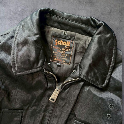 Schott Police Jacket Xl Black Lining Fur - Picture 8 of 11
