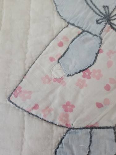 Vintage Sunbonnet Sue Quilt Panel professionell gerahmt & mattiert 15" x 12,75" breit - Bild 6 von 10