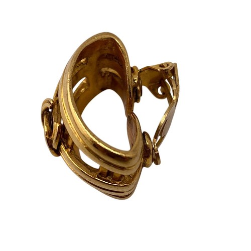 CHANEL Ohrringe Coco Mark 96P Vintage Gold Gold - Bild 5 von 10