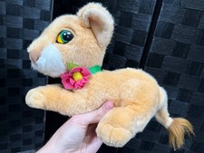 1993 Vintage Disney The Lion King Purring Nala Plush Cub Authentic Collar Flower
