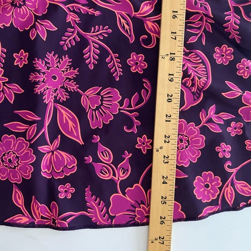 Lands' End Flatter Tankini Oberteil Gr. XL 18 DDD marineblau rosa Blumenmuster eckiger Ausschnitt - Bild 10 von 11