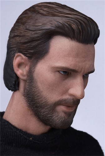Figuras corporales 1/6 Chris Capitán América cabeza de hombre esculpida F 12" Hot Toys Worldbox - Imagen 6 de 6