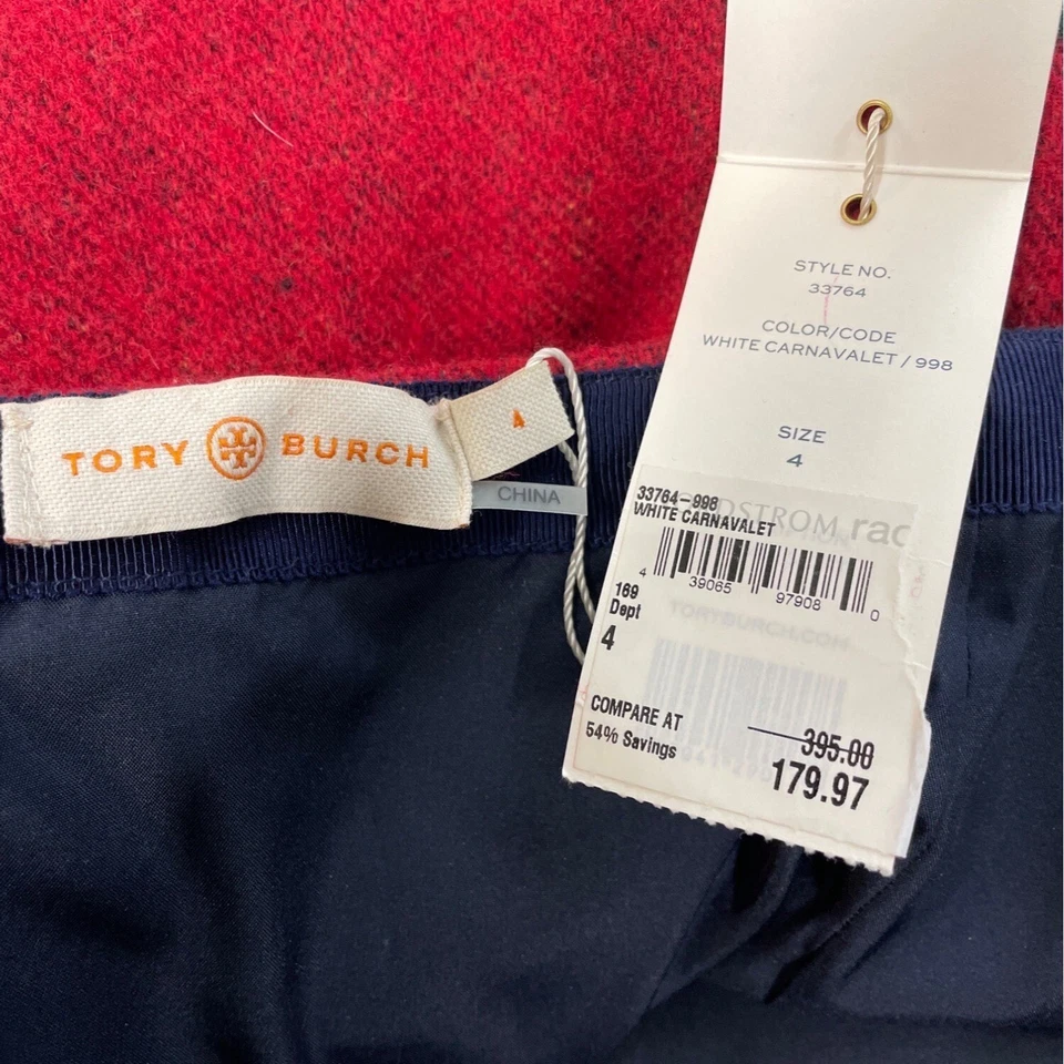 Tory Burch 女式多色钻石裹身迷你裙 4 码 - 全新带标签 — 第 4/4 张图片