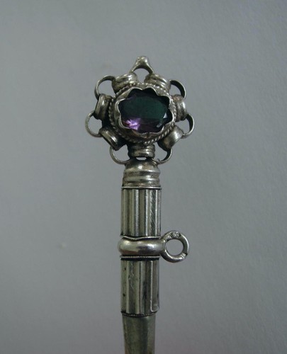Alter Taschenuhr Schlüssel in Silber, Uhrenschlüssel, Österreich-Ungarn - Bild 4 von 14