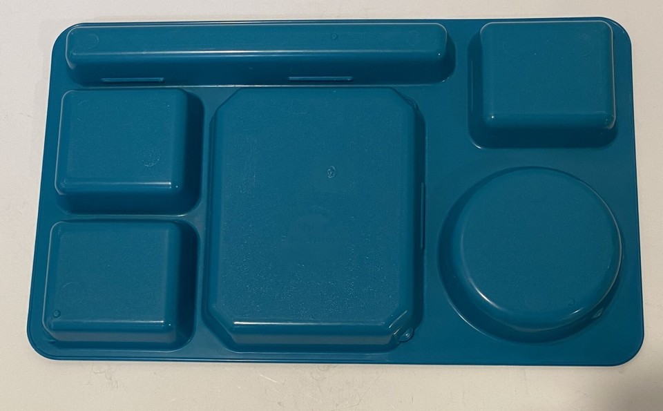 Plastic GREEN Military/School/ Camping Food Trays Set of