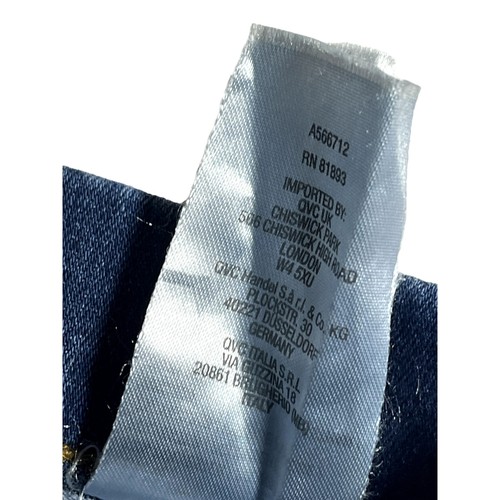 Denim & Co. Easy Stretch Regular Straight Leg Cut Hem Jean Medium Wash Reg.8 A61 - Picture 11 of 11