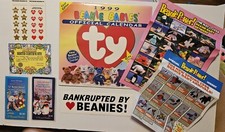 RARE LOT TY Beanie Baby Babies Calendar Bumper Sticker Checklist Misc.
