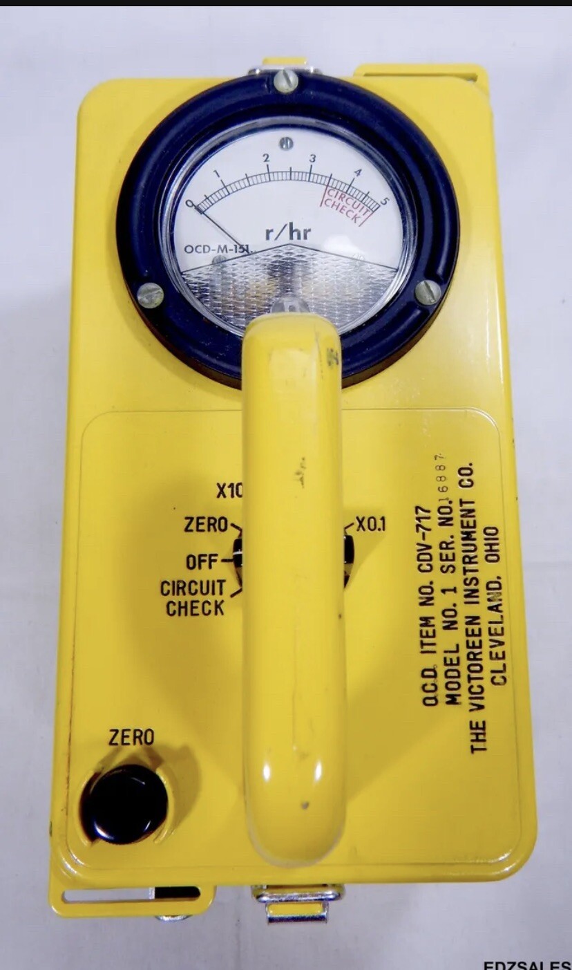 Victoreen CDV717 Model 1 Geiger Counter Civil Defense Radiological