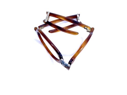 VTG Meyro Brown Amber Tortoise Folding Aviator Eyeglasses France 116 51 16 135 - Picture 3 of 13