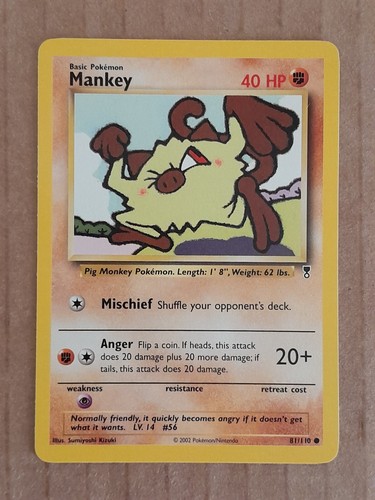 Pokemon Mankey 81/110 Legendary Collection Near-Mint See Pictures - Picture 1 of 2