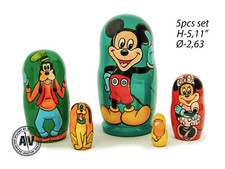 Mickey Mouse nesting dolls, Matryoshka, Mickey Mouse toy, Disney gift, Stacking