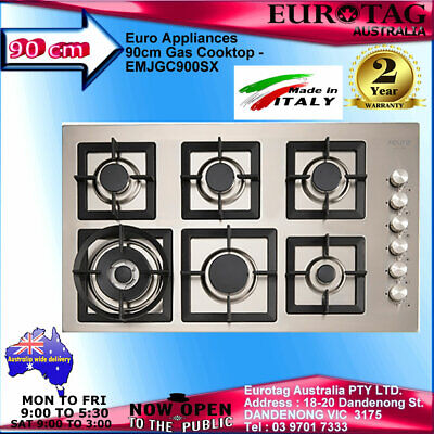 Euro Appliances 90cm Gas Cooktop Emjgc900sx 2 Years War Made In