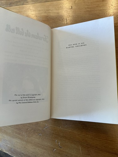 Ernest Hemingway For Whom the Bell Tolls Limited Editions Club 1942 1/1500 - Picture 6 of 10