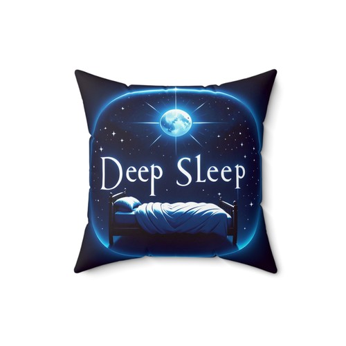 Serene Dreams Pillow - Deep Sleep, Moonlit Bed Design, Relaxing Home Cushion - Picture 8 of 13