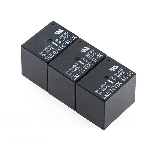 SRE-05V 12V 24VDC-SL-2C  Mini PCB Power Relay SONGLE 5V/12V/24V DC 3A 4137 8-Pin - Picture 1 of 7