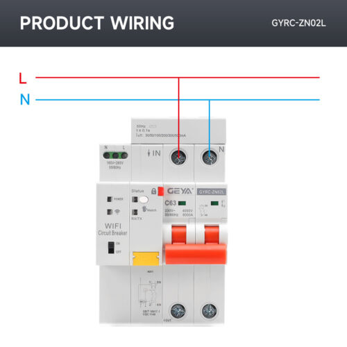 GEYA 15 function WIFI TUYA Smart RCCB 2-4P 80A Circuit Breaker Reclosing Switch - Picture 10 of 13