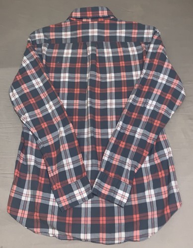 J. Crew Plaid Tailored Madras L/S Button Up Shirt Men’s Small Pre Owned - Picture 2 of 3