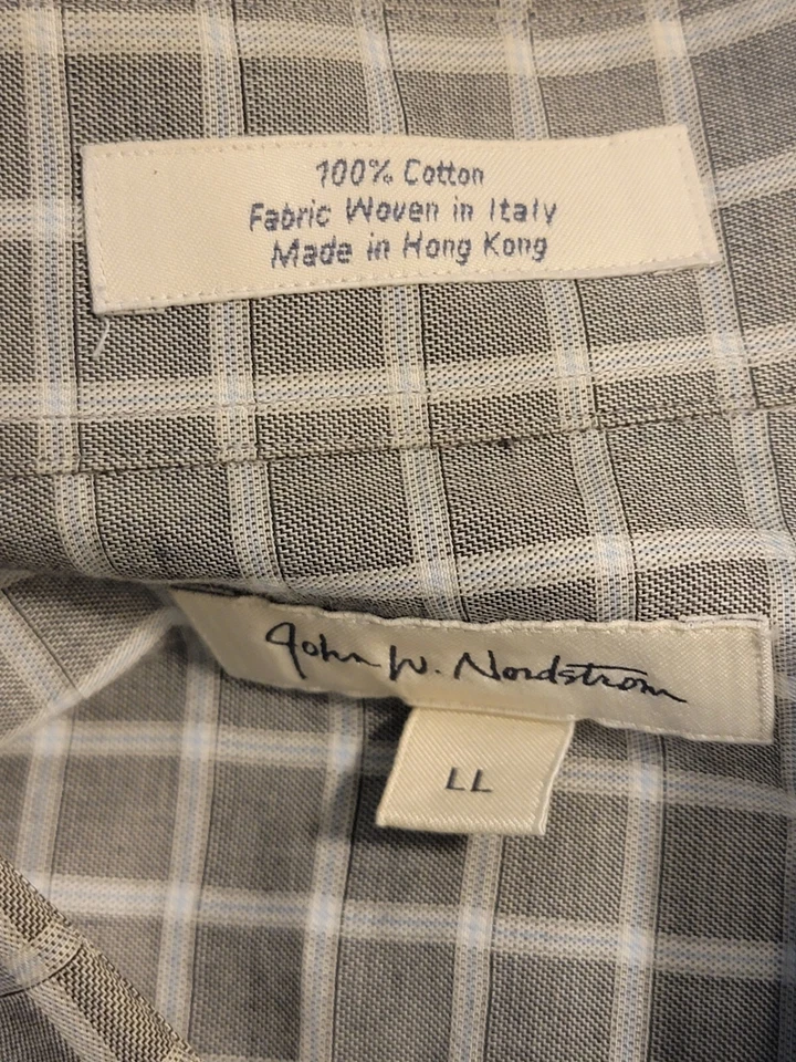 Lote de 2 Camisas John W Nordstrom Para Hombre Talla LL De Colección Manga Larga Con Botones Foto 4 de 4