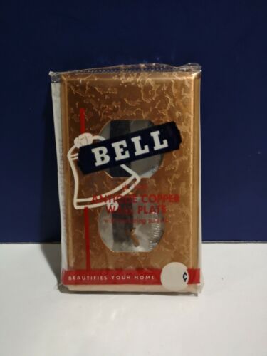VINTAGE Duplex Receptacle Outlet Cover WALL PLATE ANTIQUE COPPER NEW SP204C - Picture 3 of 4