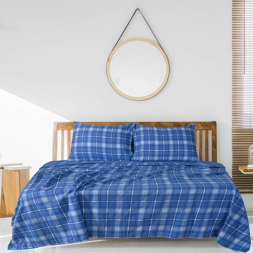 Flannel Sheet Set 100% Brushed Cotton Sheets Fitted Flat Pillow Case Deep Pocket - Picture 7 of 259