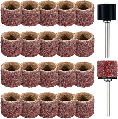 22 Pet Nail Grinder Replacement Kit with Grit Sanding Bands Pet Smoother Claw Ca