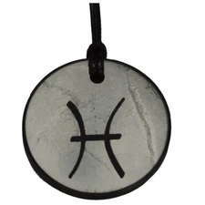Shungite Emf Protection Necklace EMF Jewelry Pendant Zodiac Pisces Symbol