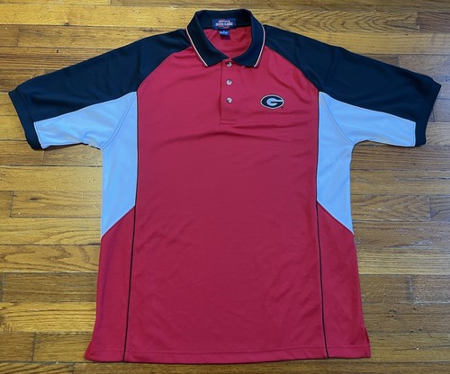 Georgia Bulldogs Polo Shirt Mens Medium College Football Short Sleeve UGA