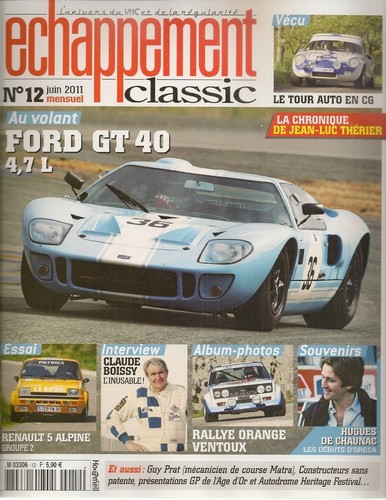 AUSPUFF CLASSIC 12 FORD GT40 4.7 R5 ALPINE GR2 TOUR AUTO ORANGE VENTOUX - Bild 1 von 3