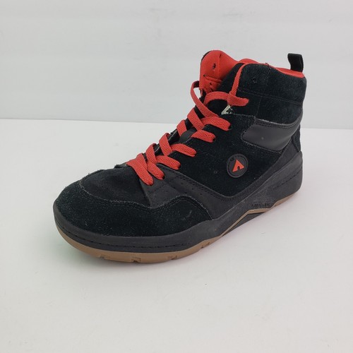 Airwalk Jungen Größe 4Y schwarz rot Leder sportlich Basketball Sneaker Schuhe - Bild 2 von 12