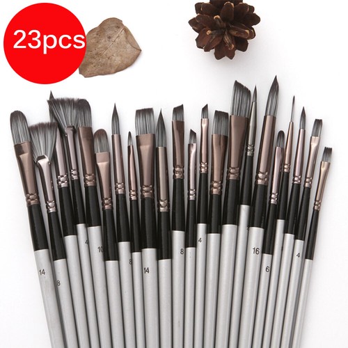 23pcs Artist Paint Brush Quality Art Craft Beginner For School Home Tool D0O2 - Picture 1 of 12